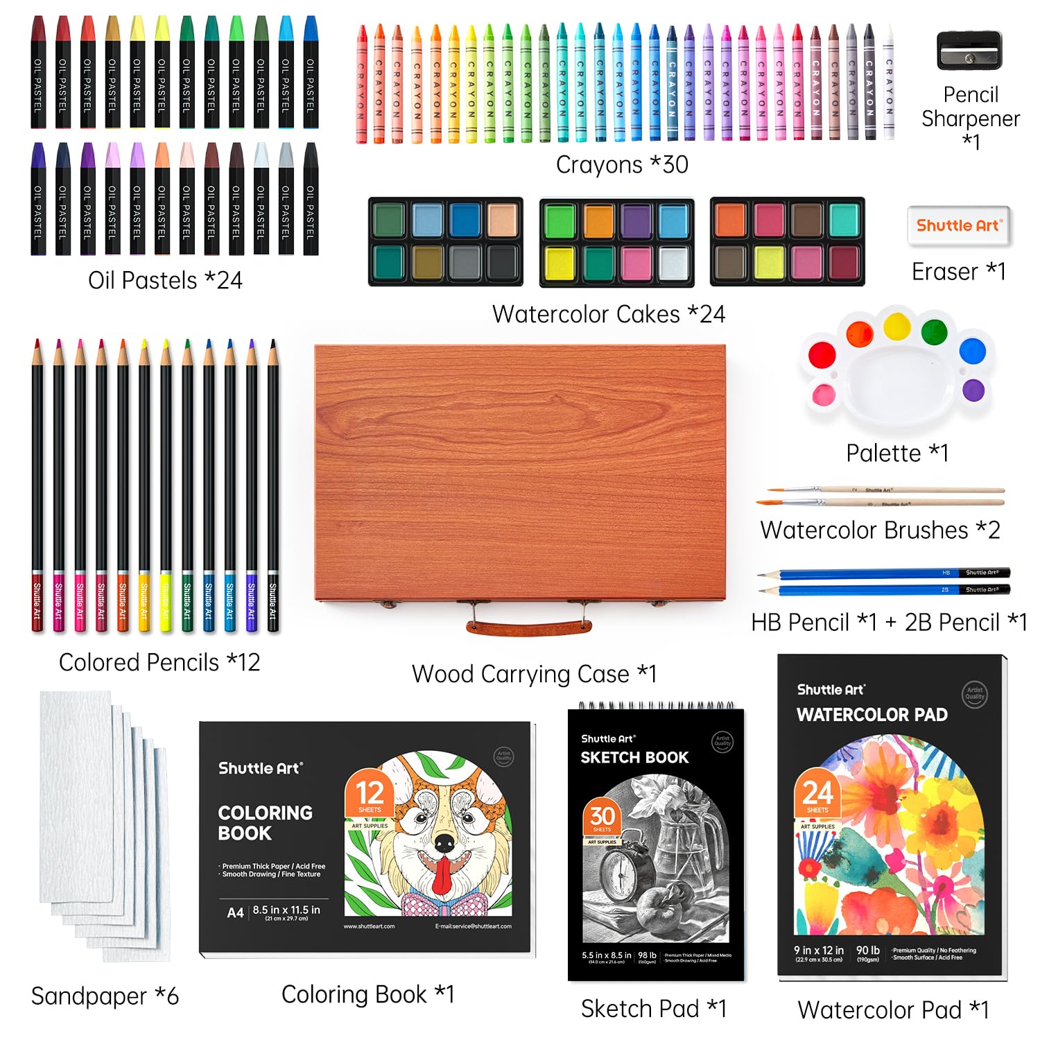 Amazon.co.jp: Shuttle Art お絵かきセット アートセット 画材